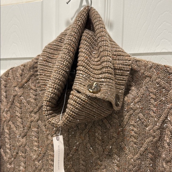 Anthropologie Brown Chunky Turtleneck Sweater - Picture 4 of 9